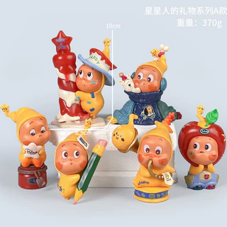 6 ชิ้น Twinkle123 Star Man Series น่ารัก Star Man Third Generation Handmade เครื่องประดับของขวัญวันเกิด