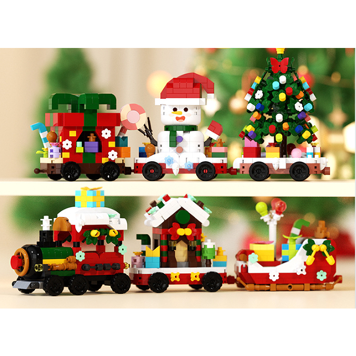 คริสต์มาสบ้านหวานซานตาคลอสการ์ตูนตุ๊กตาอาคารบล็อกของเล่นปริศนาเด็ก ราคา ถูกที่สุด ดีลบีเคเค รูปภาพหลัก