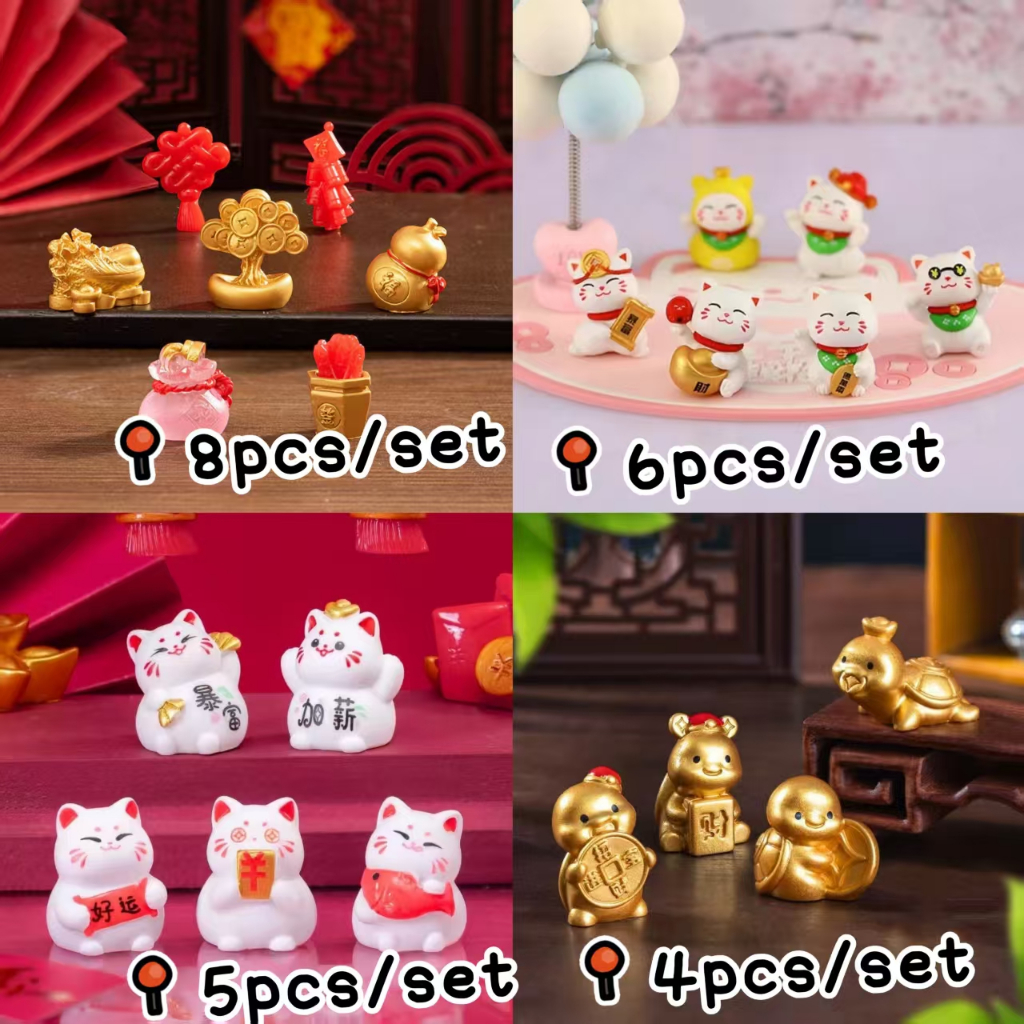 [4 ~ 8 ชิ้น/เซ็ต] ตกแต่งปีใหม่สร้างสรรค์แมวนําโชค Aquascaping Dolphin เงิน Fortune Micro ภูมิทัศน์เทศกาลฤดูใบไม้ผลิตกแต่ง Diy เรซิ่นหัตถกรรม