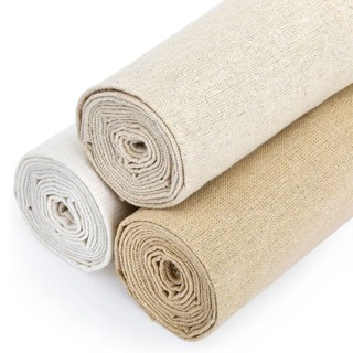 ผ้าลินินสีพื้นสําหรับเสื้อผ้าและเบาะเหมาะสําหรับผ้าแฮนด์เมดง…