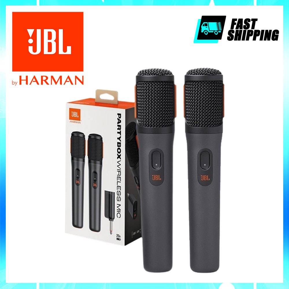 JBL PartyBox Wireless MIC ไมโครโฟนไร้สายแบบชาร์จไฟได้ชุดไมโครโฟนแบบใช้มือถือคาราโอเกะ