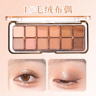 XIXI 10 สีอายแชโดว์ Palette Super Flash Stage แต่งหน้า Matte กันน้ําทุกวัน Nude แต่งหน้า Earth Color Eye shadow NO.D820