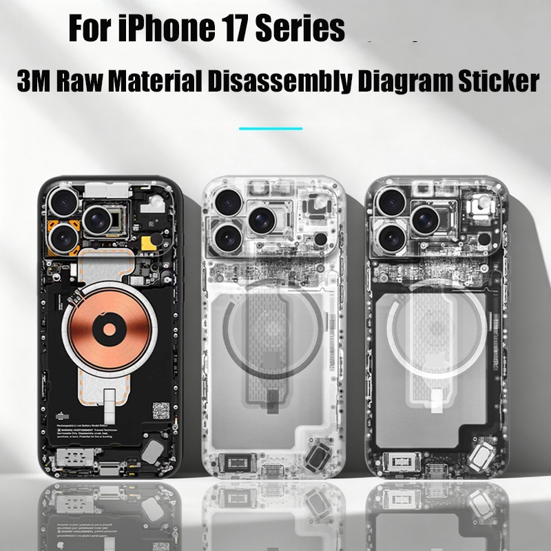 17ProMax สําหรับ iPhone 17 Pro Max 17 Air ที่กําหนดเอง 3M วัตถุดิบสติกเกอร์ถอดชิ้นส่วน
