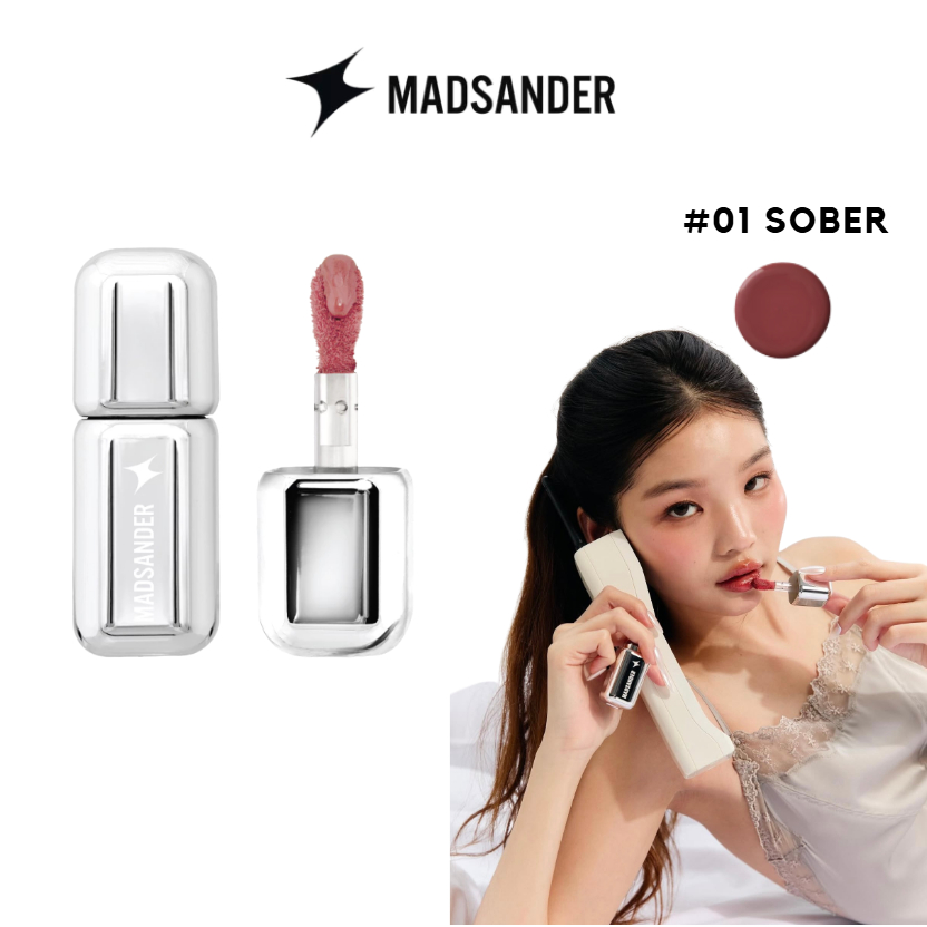 (จัดส่งรวดเร็ว)Madsander Dewy Glow Lip Tint 4g-01 SOBER-A low-key ลุคสวยไม่แรง