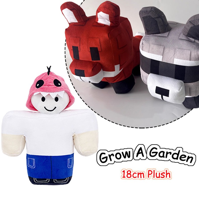 18 ซม.Roblox Grow A Garden ตุ๊กตาของเล่นตุ๊กตาน่ารัก Raccoon FOX ตุ๊กตาของเล่นของขวัญ