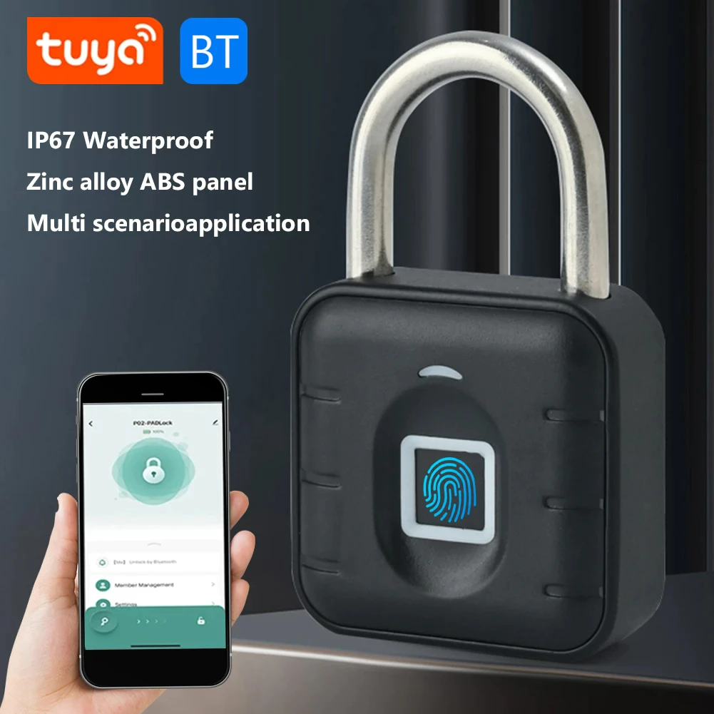 ล็อคลายนิ้วมือ Keyless Security กันน้ําสมาร์ทกุญแจลายนิ้วมือป้องกันการโจรกรรมแบตเตอรี่
