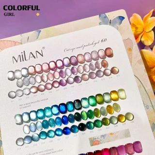 【พร้อมส่ง】MILAN 60 สี ✨ สีเจลแคทอายเนื้อซาติน + สีเจลแคทอายลูกแก้ว ครบเซ็ต 60 สวยแน่นชัด ติดทนนาน เงางามประกายหรูหรา เหมาะสำหรับร้านทำเล็บมืออาชีพและใช้ส่วนตัว แถมฟรีชาร์ท Cat Eye 60 สี (ทามาให้แล้ว พร้อมใช้งาน)