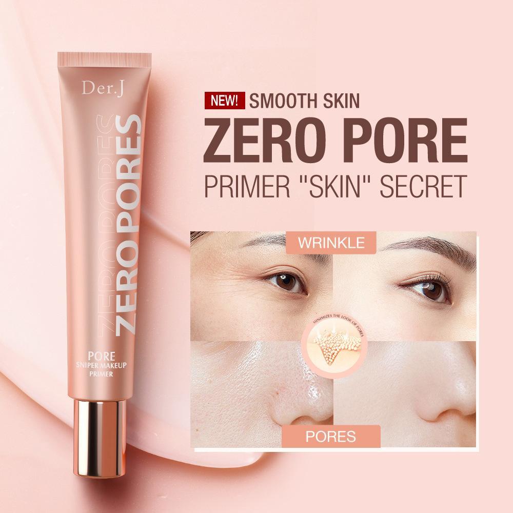 เบลอรูขุมขน น้ําหนักเบาและชุ่มชื้น ปกปิดและปรับสีผิวให้กระจ่างใส Zero-Pore Blurring Primer แป้งติดทนนานและโอน