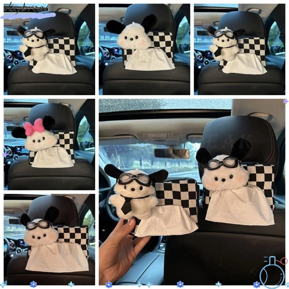 ส่งจากกรุงเทพฯ  Sanrio Pochacco toyota honda BYD DEEPAL รถกล่องกระดาษทิชชูที่นั่งกลับกล่องกระดาษทิชชูผ้าเช็ดปากคอนเทนเนอร์ Organizer ผู้ถือกระดาษชําระ Auto ภายใน TH