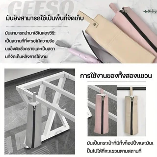 GEESO ซองเก็บไดร์ม้วน ไดร์หนีบ สำหรับช่างแต่งหน้า ช่างทำผม กระเป๋าเก็บเครื่องมือทําผม Hair Straightener Storage Pouch Heat-Resistant High Temperature Curling Iron Bag 卷发棒收纳包
