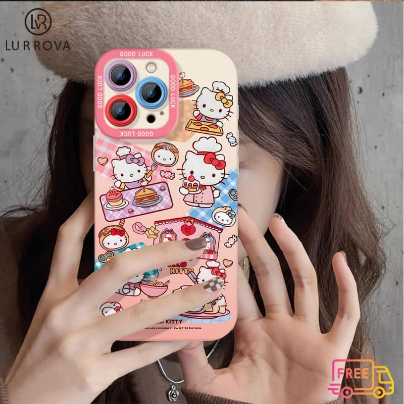 SAMSUNG สําหรับSamsung A17 A07 A06 A55 A56 A36 A12 A15 A05S S24FE S25FEน่ารักการ์ตูนลูกแมวกันกระแทกTPUเคสโทรศัพท์ - รูปที่ 3