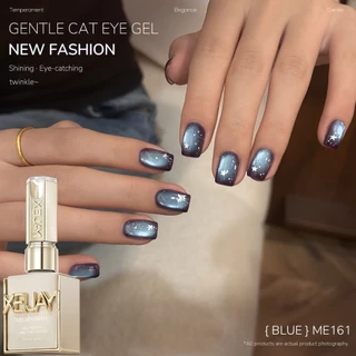 XEIJAYI 15 มล. ยาทาเล็บเจลลายตาแมวสีน้ำตาลน้ำเงินสุดคลาสสิกรุ่นใหม่ที่ขายดี เหมาะสำหรับร้านทำเล็บและทุกสีผิว