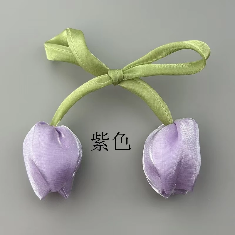 [C4-06] Pastoral Style Corsage Butterfly Princess Dress Gauze Now สามมิติทิวลิปตกแต่งเครื่องแต่งกายดอกไม้ thumbnail 3