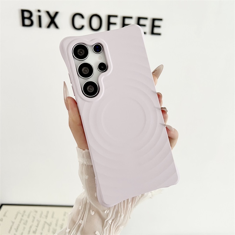 Samsung ins Ripples Magnetic S24 Ultra Case Wave คุณภาพสูงกันกระแทกเคสโทรศัพท์เหมาะสําหรับ Samsung  S25 S24 S23 Utra Plus FE วัสดุซิลิโคน Super Soft