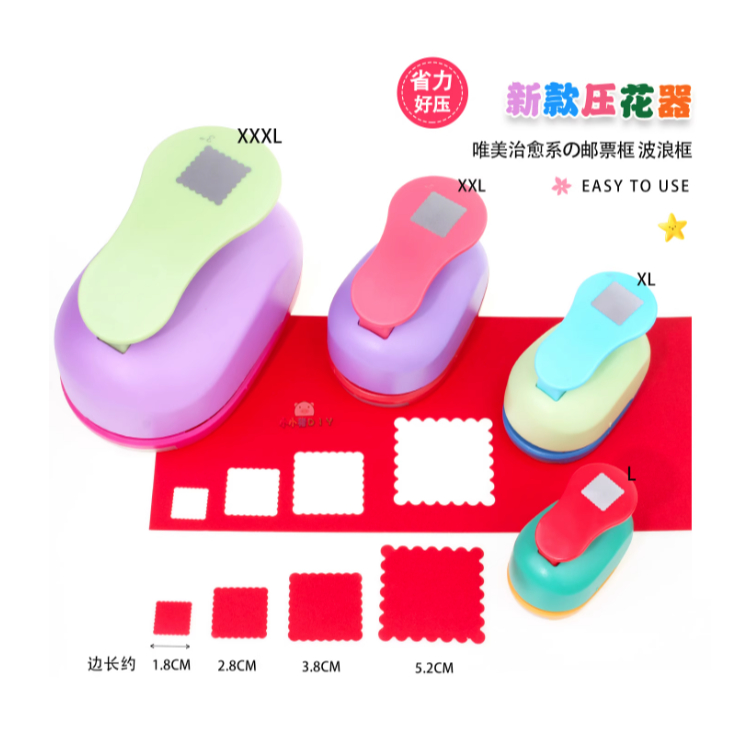 แสตมป์ Embosser Handmade diy ลายนูนเครื่องดอกไม้ Punch Square Press Mold Hole Punch