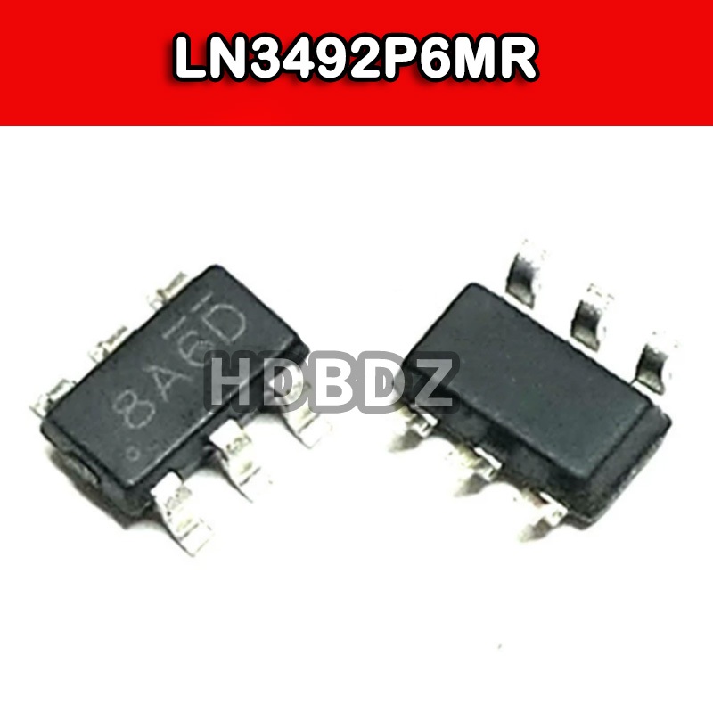 10PCS LN3492P6MR SOT23-6  8A6D  2A DC-DC Buck ชิป IC SMD