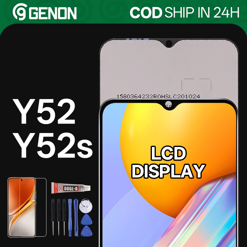 Genon IPS LCD สําหรับ Vivo Y52 5G / Y52s จอแสดงผล LCD หน้าจอสัมผัสพร้อมชิ้นส่วนทดแทนกรอบ
