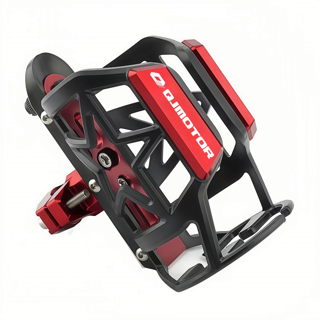 ที่วางเครื่องดื่ม CNC สําหรับรถจักรยานยนต์สําหรับ QJMOTO SRT800/SVT650/SRT700 | ที่วางแก้วขวดน้ําอเน