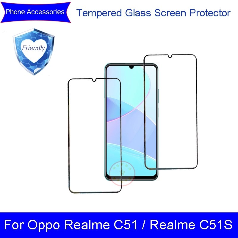โทรศัพท์กระจกนิรภัยป้องกันหน้าจอสําหรับชิ้นส่วนอุปกรณ์เสริม Oppo Realme C51 / Oppo Realme C51S