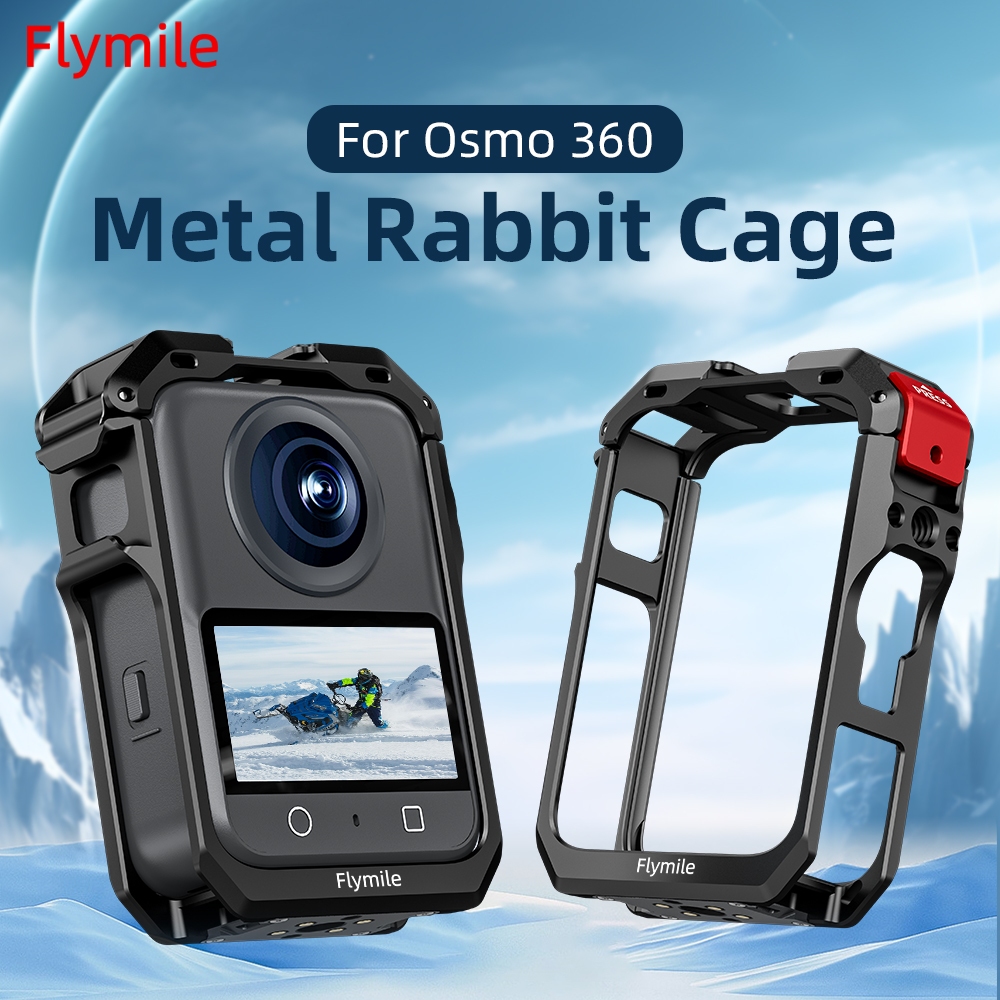 เหมาะสําหรับ ดีเจ ออสโม 360 กล้องพาโนรามาโลหะกรงกระต่ายกล้องกีฬากรอบป้องกันขยายกรณีอุปกรณ์เสริม