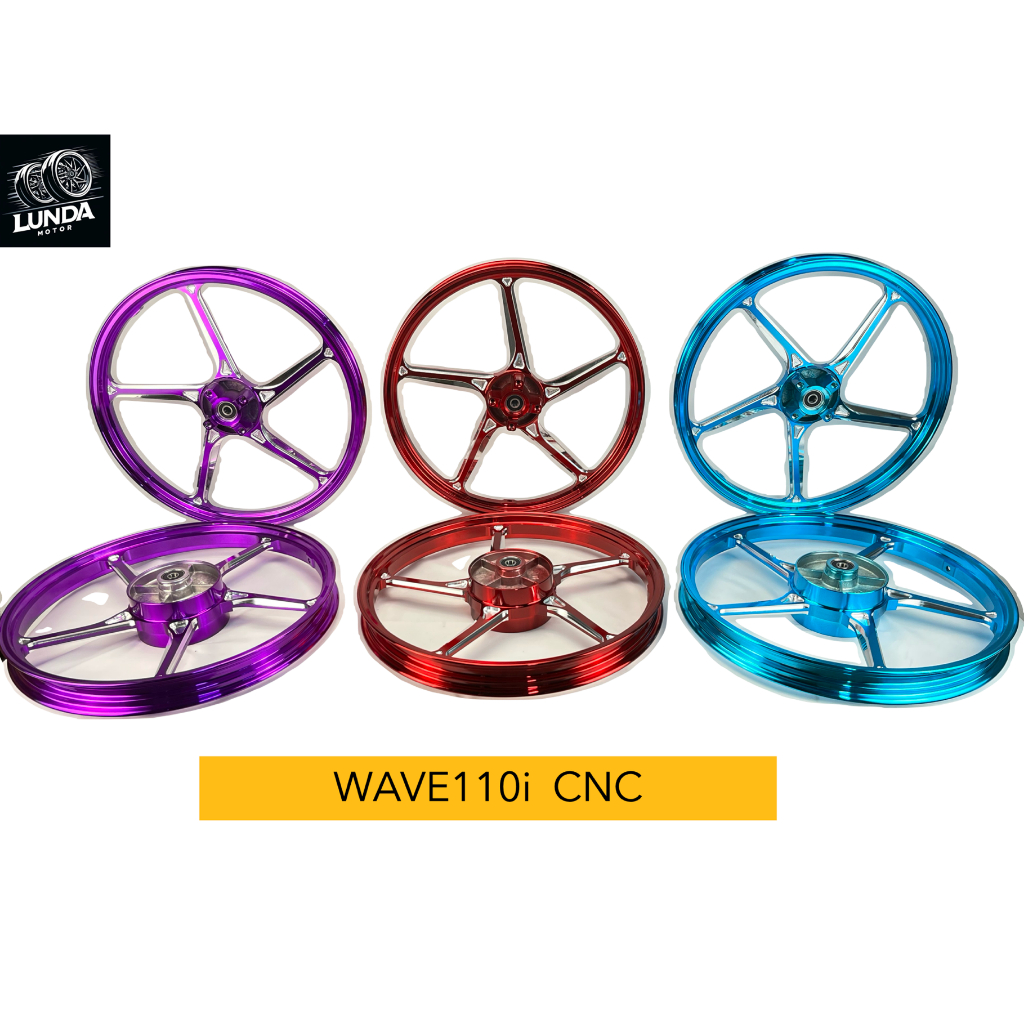 รถจักรยานยนต์ CNC ล้อเหมาะสําหรับ Honda wave110i /wave125 17 นิ้วคู่