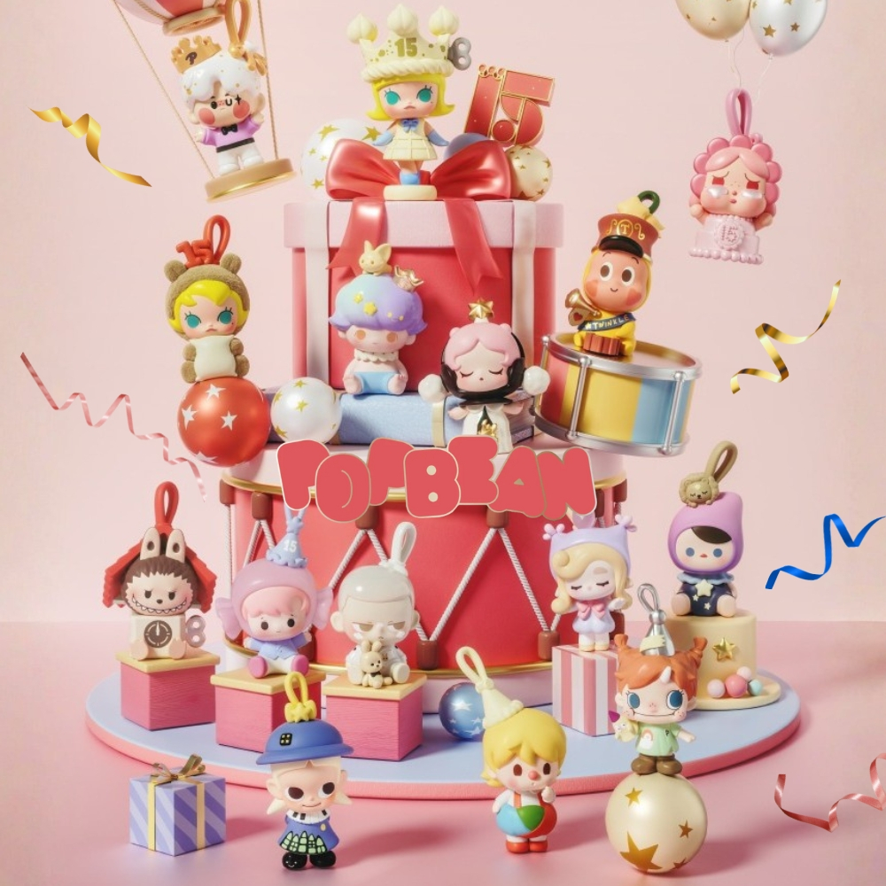 POPMART 15th Anniversary POP BEAN Celebrate This Moment Series 1PCS/Bag 1 ชิ้น/ถุง POPBEAN Labubu Mo