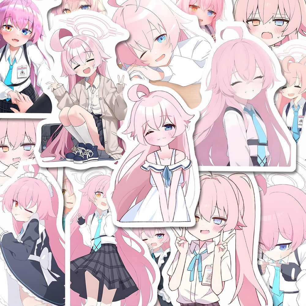 57PCS น่ารัก Takanashi Hoshino สติกเกอร์สําหรับเด็กเกม Blue Archive Emoticon การ์ตูนสติกเกอร์กันน้ํา - รูปที่ 3
