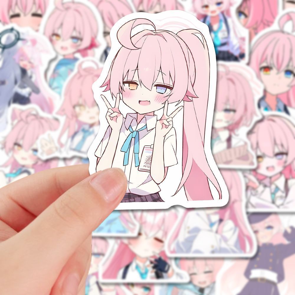 57PCS น่ารัก Takanashi Hoshino สติกเกอร์สําหรับเด็กเกม Blue Archive Emoticon การ์ตูนสติกเกอร์กันน้ํา - รูปที่ 2