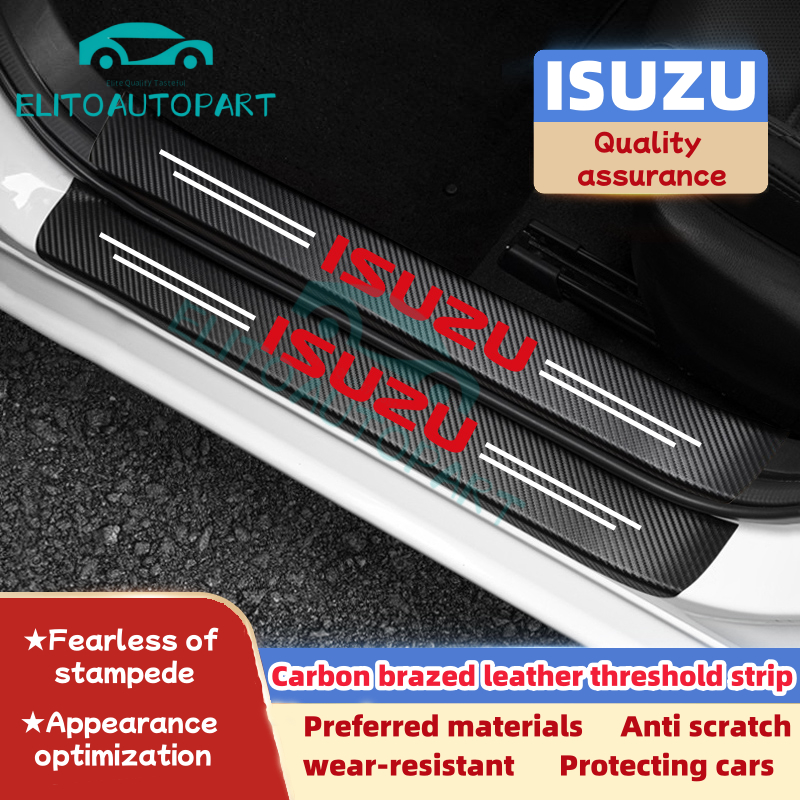 ISUZU รถประตู Sill สติกเกอร์ Trunk เกณฑ์ Anti-Scratch Decals 4 ชิ้น 8 ชิ้น 9 ชิ้นสําหรับ ISUZU F-Series mu-X D-Max อุปกรณ์เสริม