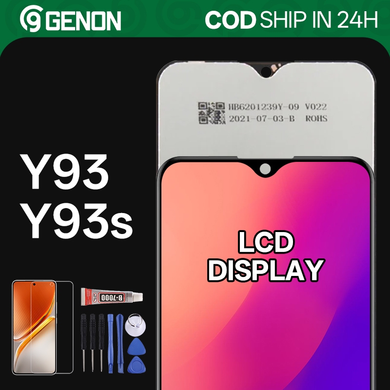 Genon IPS LCD สําหรับ Vivo Y93 / Y93s จอแสดงผล LCD หน้าจอสัมผัสพร้อมชิ้นส่วนทดแทนกรอบ