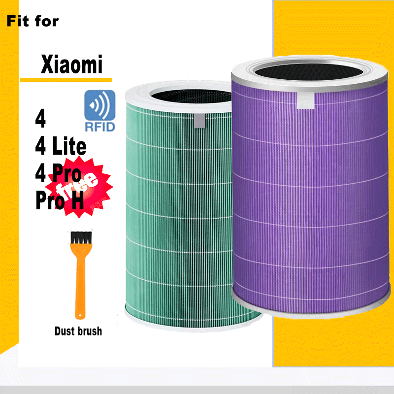 เปลี่ยน H13 Hepa รวมแผ่นกรองถ่านกัมมันต์เหมาะสําหรับเครื่องฟอกอากาศ Xiaomi 4/4 Lite/4 Pro/Pro H