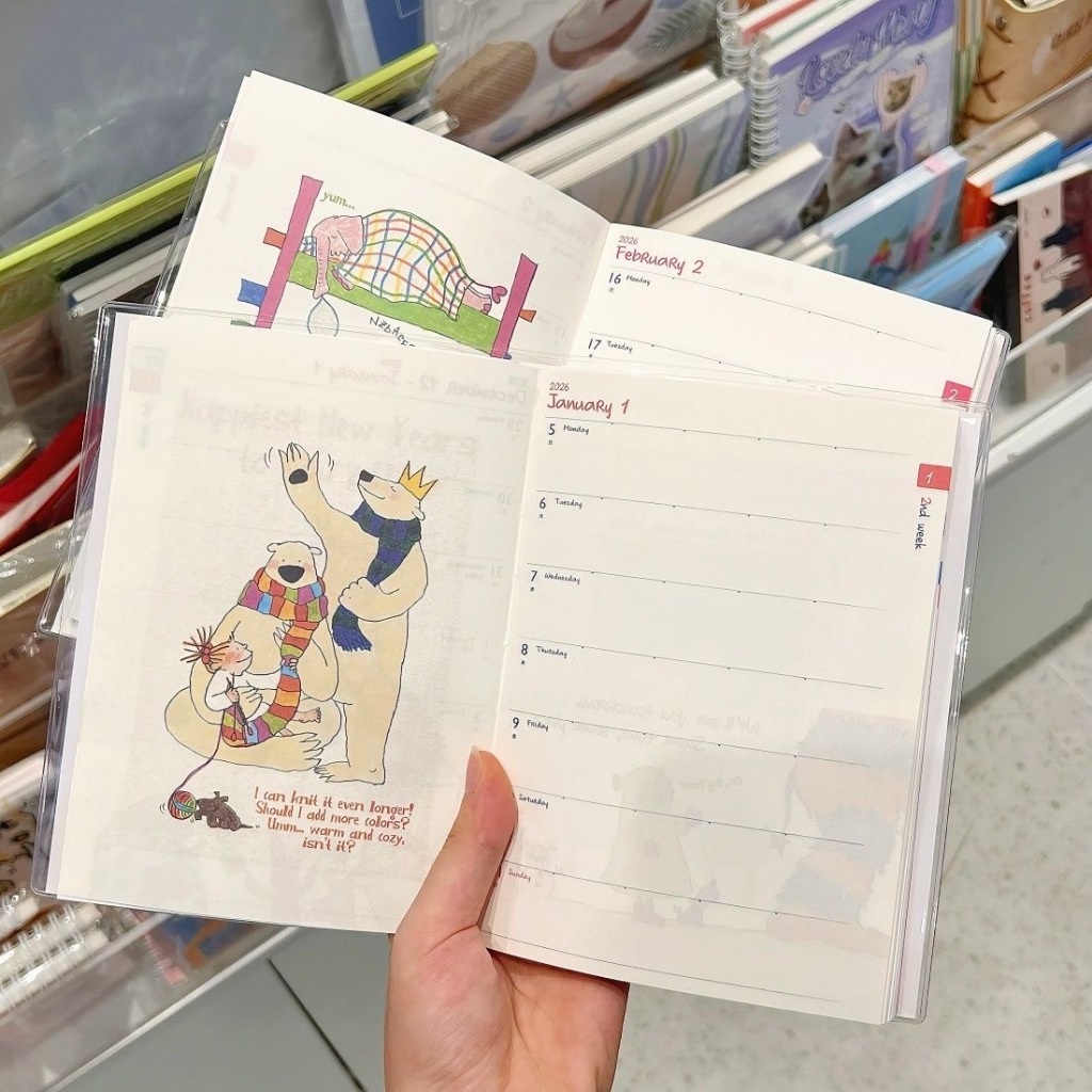 Vitality Coco Sauce Handbook หนังสือวางแผนการเรียนรู้แสนสนุกน่ารัก 2026 หนังสือกําหนดเวลาด้านในสี - รูปที่ 7