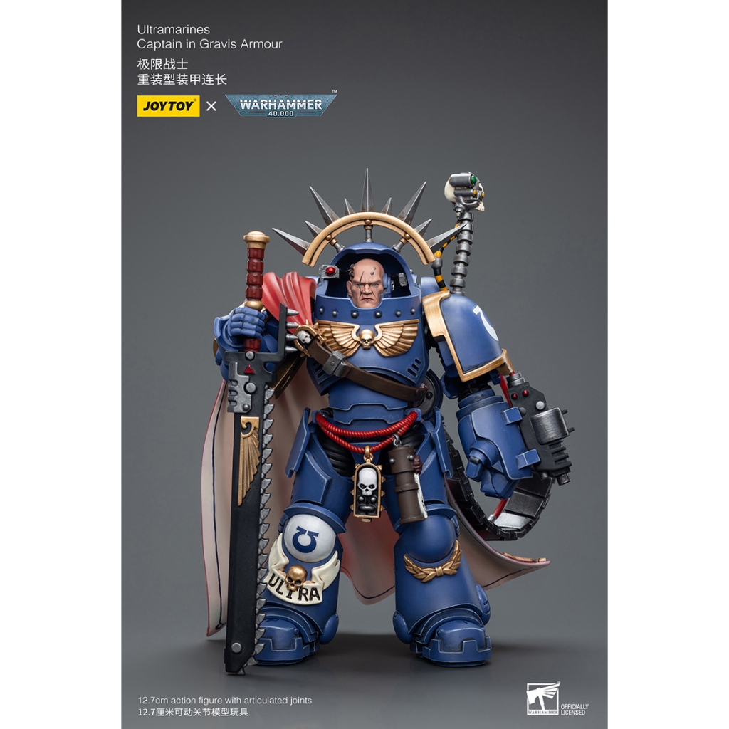 【BJ toy】JOY TOY Warhammer 40k Ultramarines Captain in Gravis Armour