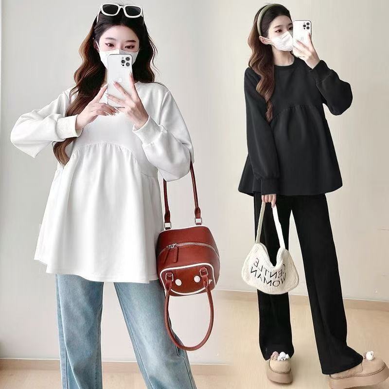 เสื้อแขนยาวสตรีมีครรภ์คลอดบุตรด้านบน