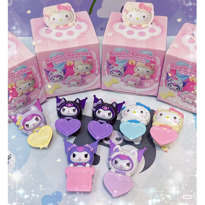 ของแท Sanrio Kitty Melody Kuromi Mini Blind Box น่ารัก เครื่องประดับโทรศัพท์มือถือ และคอมพิวเตอร์