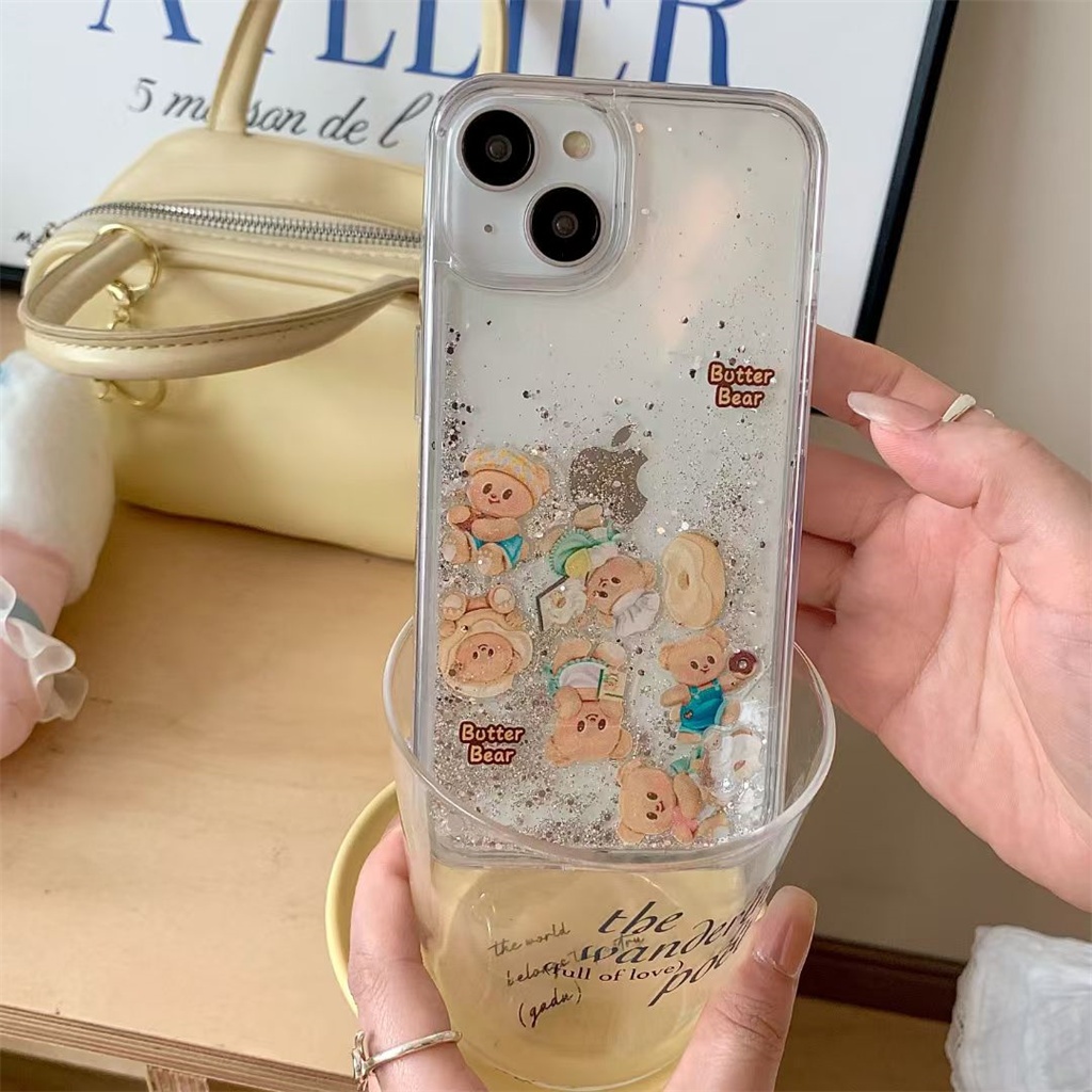 สําหรับIphone Case 17 Pro Max 16 Pro Max 15 Pro Max 14 Pro Max Butter Bearเคสโทรศัพท์