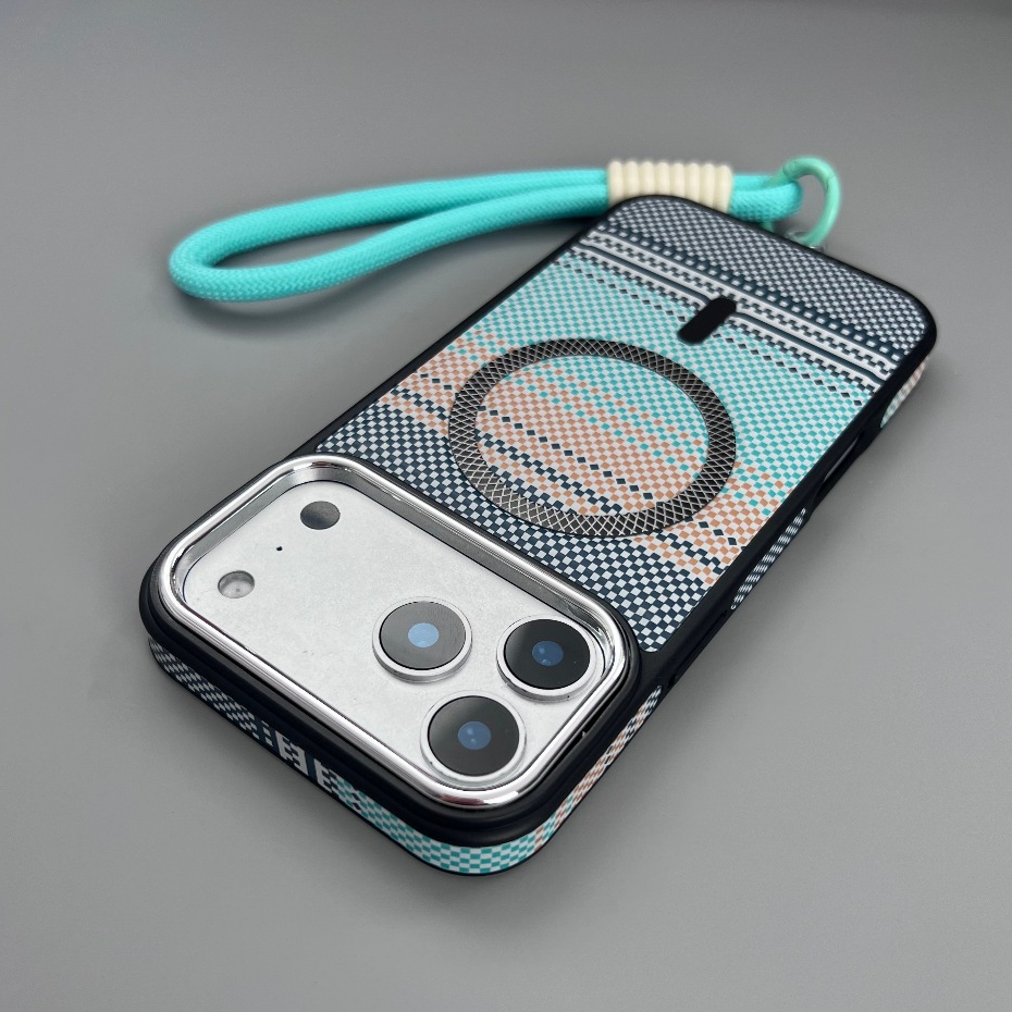 【With lanyard/Acrylic hard case/Black】เคส compatible for iPhone 11 12 13 14 15 16 17 pro max case