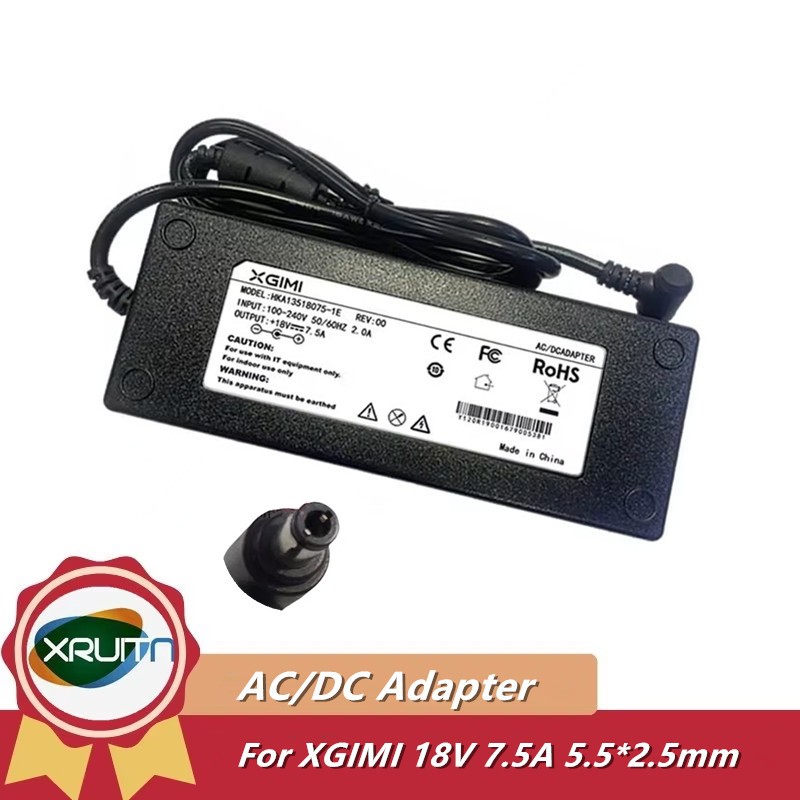 สําหรับ XGIMI 18V 7.5A 135W AC DC Adapter Charger HKA13518075-1E XGIMI โปรเจคเตอร์ H2 XHAD01 H1S Z5 