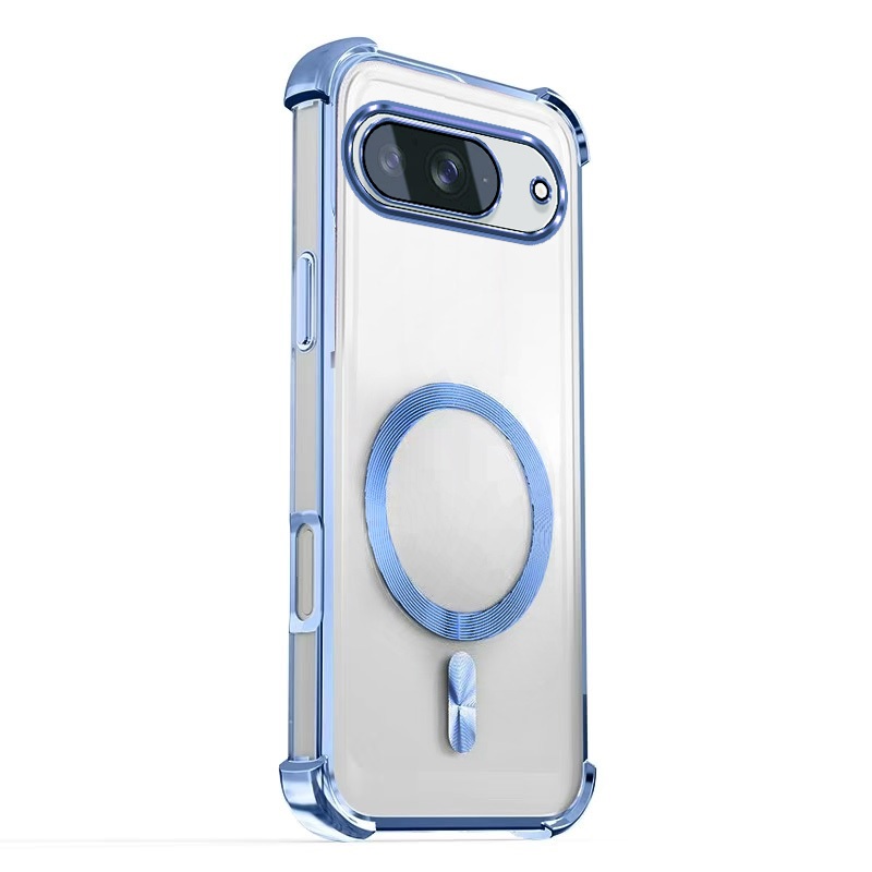 สําหรับ Google Pixel 10 9 9A 8 8A 7A 7 Pro XL เคสโทรศัพท์สี่มุม Anti Drop เคสโทรศัพท์ความโปร่งใสสูงแม่เหล็กดูดปลอก
