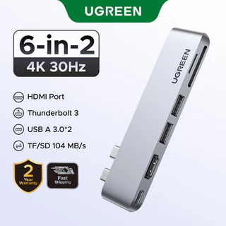 Ugreen Dual Type C to USB 3.0 HDMI Hub สําหรับ MacBook Pro 2018