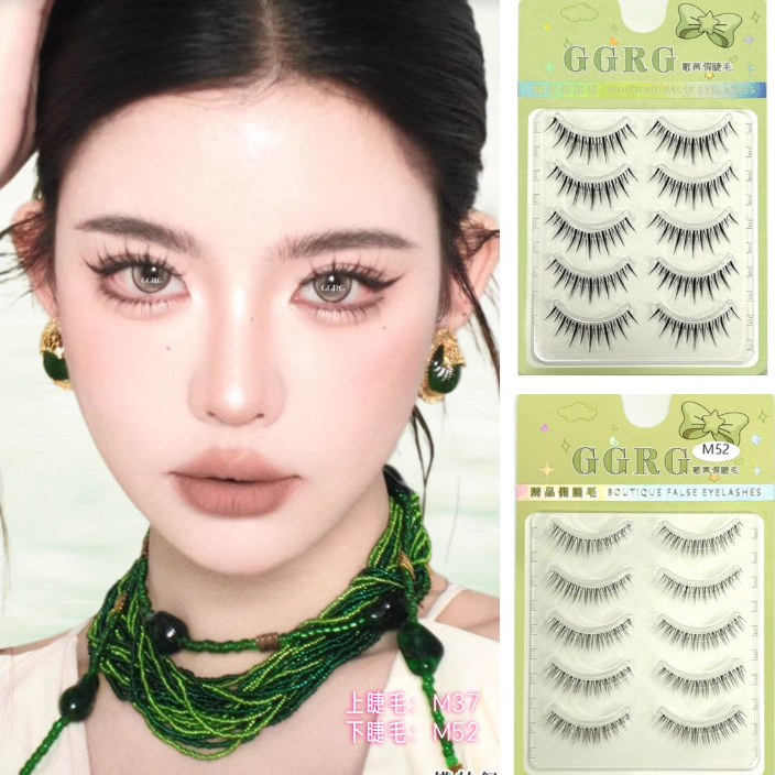 5 คู่ขนตาปลอม Cross Manga Lash Extension แถบโปร่งใสธรรมชาติ Big Eyes แต่งหน้า