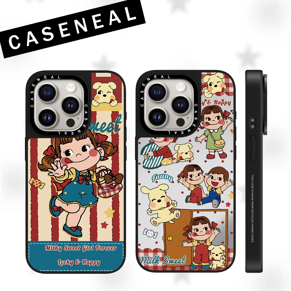 CASENEAL สาวนมน่ารักคุณภาพสูงกระจกเคสโทรศัพท์เหมาะสําหรับi