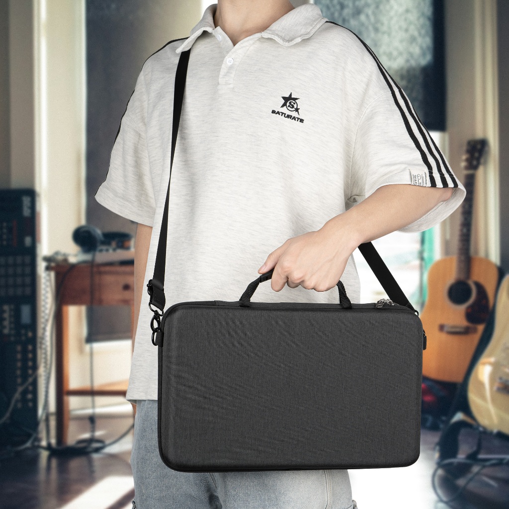 Geekria USB MIDI Keyboard Controller Hand Case เข้ากันได้กับ Arturia MiniLab 3 / MiniLab MkII 25 Slim-Key, Hard Carrying Bag (สีเทาเข้ม) ราคา ถูกที่สุด ดีลบีเคเค แกลเลอรีภาพที่ 6