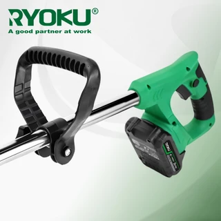 RYOKU เครื่องตัดหญ้าไร้สาย 20V แบตเตอรี่ลิเธียมแบบชาร์จไฟได้