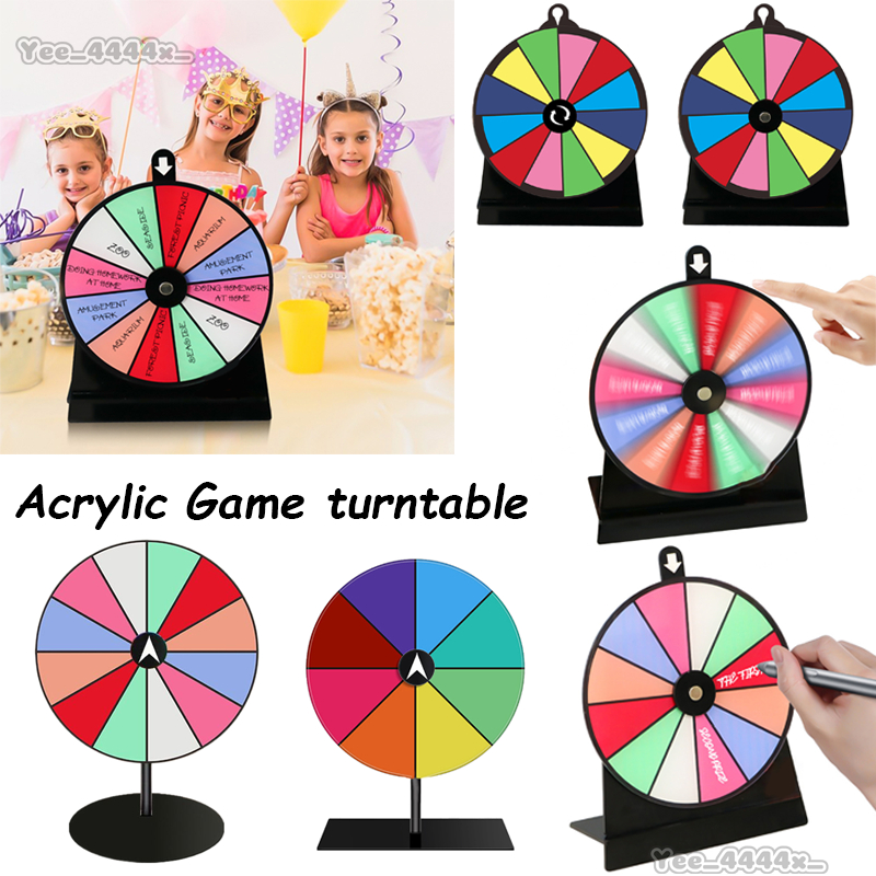 Spin Wheel Erasable เกมล้อ 12 ช่อง Fortune Roulette โต๊ะสําหรับ Carnivals ห้องเรียนครอบครัว shuosph