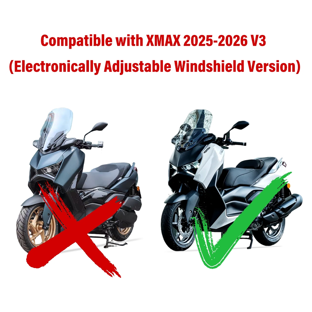 สําหรับ YAMAHA XMAX 300 250 V3 2025-2026 กระจก XMAX V3 กระจกสั้นบังแดด fairing อุปกรณ์เสริม - รูปที่ 7