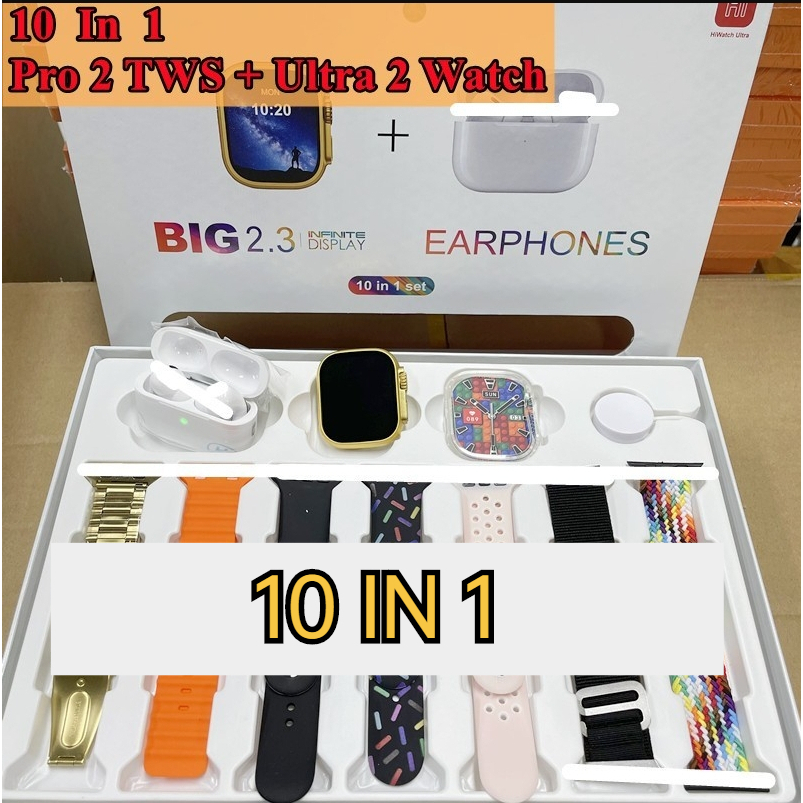 จัดส่ง 24 ชม. i20 Ultra 2 Max ชุดนาฬิกาสมาร์ทใหม่ 10 In 1 ชุด 49 มม.หน้าจอสัมผัสเต็มรูปแบบกีฬาฟิตเนส