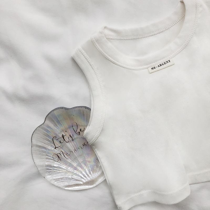 Olivia Kids💕พร้อมส่ง💕เสื้อกั๊กแขนกุดสำหรับสาว ๆ เสื้อยืดคอกลม เวอร์ชั่นเกาหลีถักด้านบน - รูปที่ 2