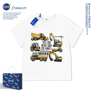 NASA เสื้อยืดเด็ก ลายการ์ตูนรถยนต์ cotton 100% เสื้อยืดเด็กผู้ชาย ใส่สบาย ระบายอากาศดี คุณภาพดี แฟชั่นสําหรับเด็ก
