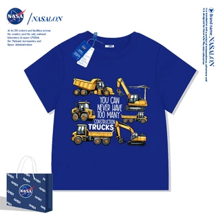 NASA เสื้อยืดเด็ก ลายการ์ตูนรถยนต์ cotton 100% เสื้อยืดเด็กผู้ชาย ใส่สบาย ระบายอากาศดี คุณภาพดี แฟชั่นสําหรับเด็ก